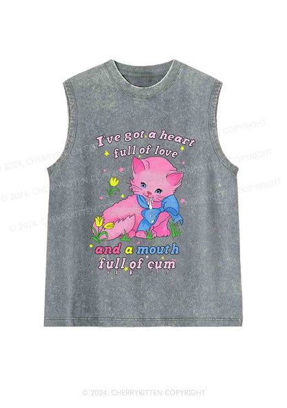 Heart Full Of Love Y2K Washed Tank Cherrykitten