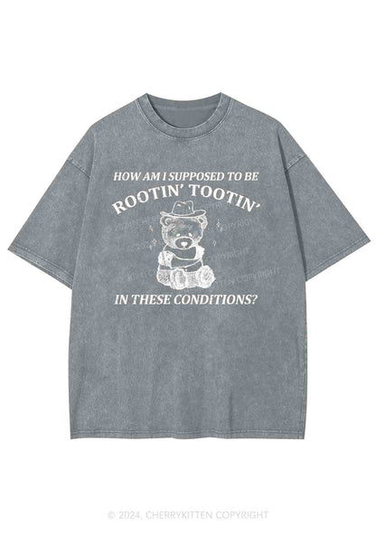 I Supposed To Be Rootin' Tootin' Y2K Washed Tee Cherrykitten