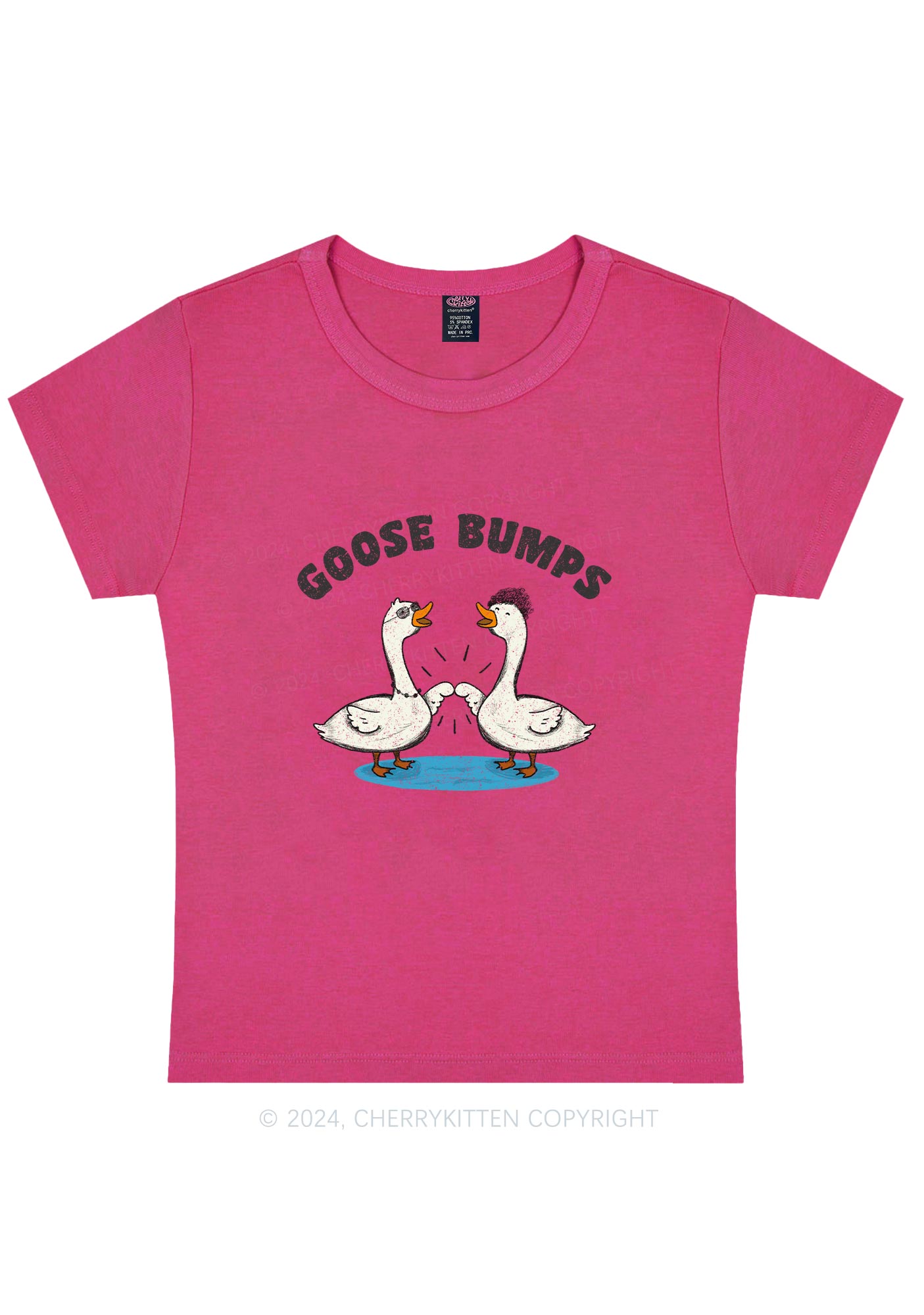 Goose Bumps Y2K Baby Tee Cherrykitten