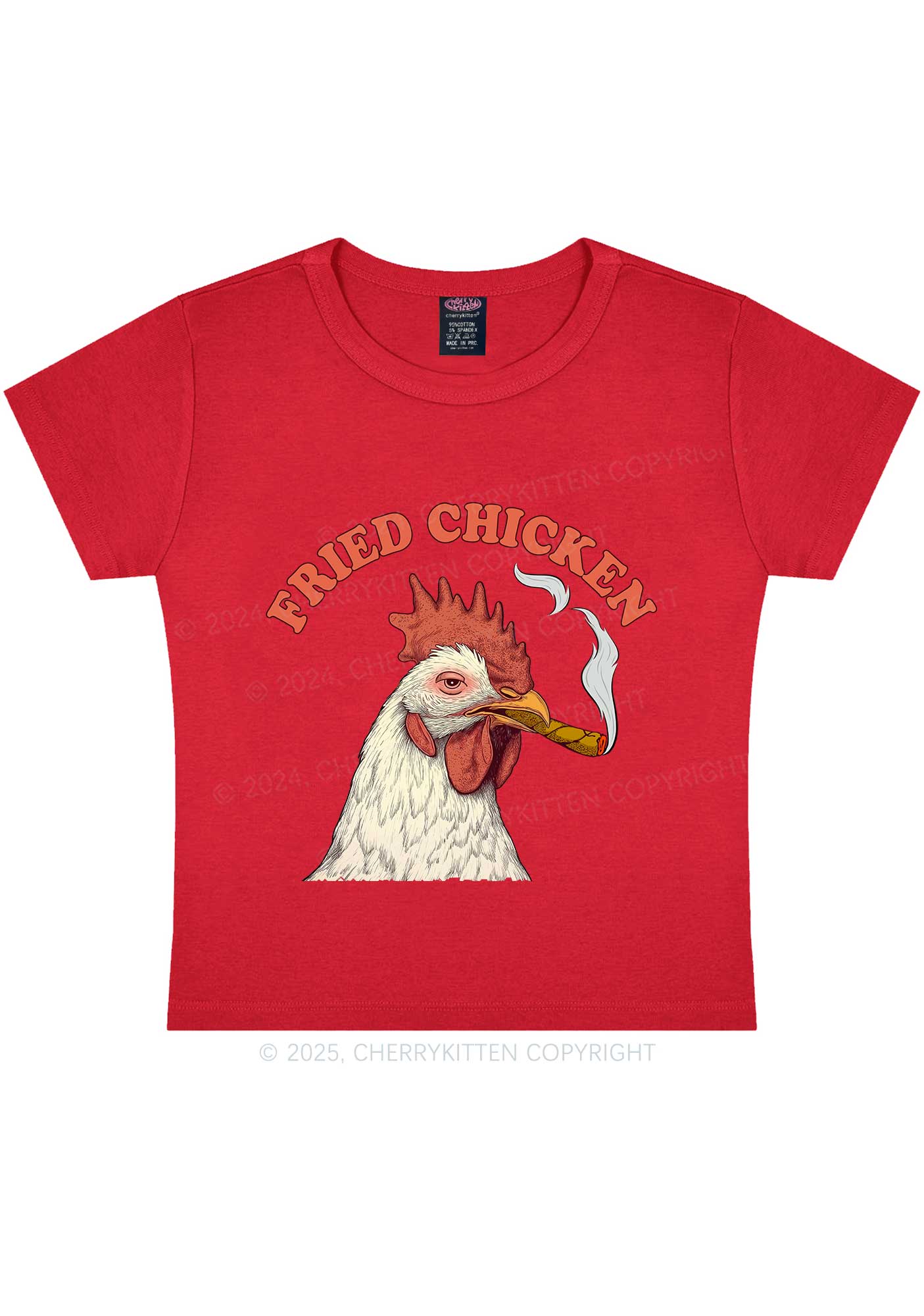 Fried Chicken Y2K Baby Tee Cherrykitten