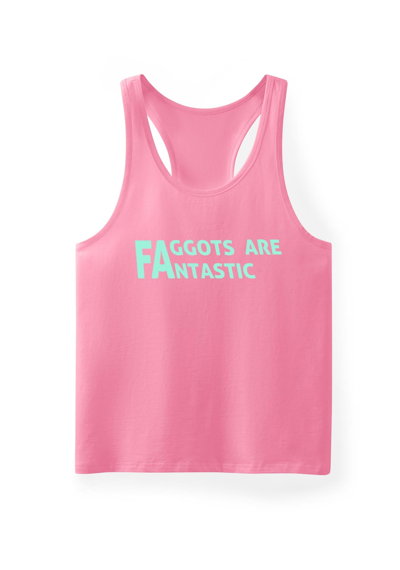 Faggots Are Fantastic Pride Y2K Men Racerback Tank Top Cherrykitten