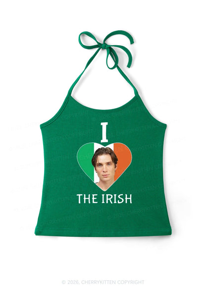 I Love The Irish Custom Photo St Patricks Y2K Halter Neck Cami Cherrykitten