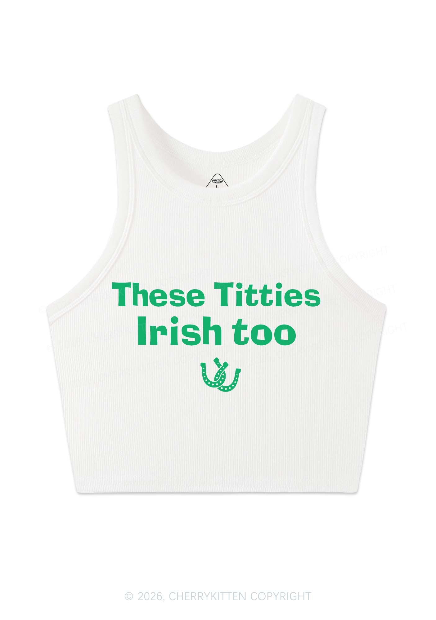 These Txtties Irish Too St Patricks Y2K Crop Tank Top Cherrykitten
