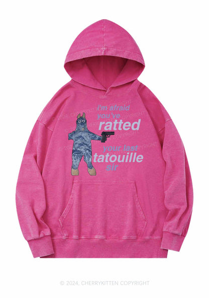 Ratted Last Tatouille Y2K Washed Hoodie Cherrykitten