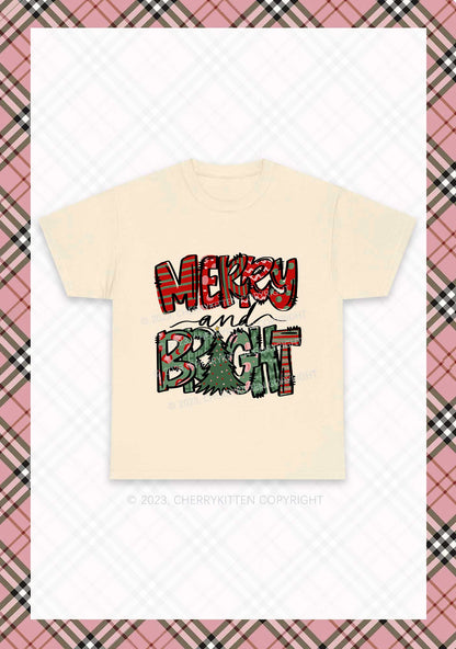 Merry And Bright Christmas Chunky Shirt Cherrykitten