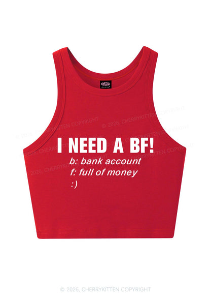 I Need A BF Y2K Crop Tank Top Cherrykitten