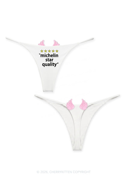 Five Star Quality Y2K Goth Angel Wings Bikini String Thong Cherrykitten