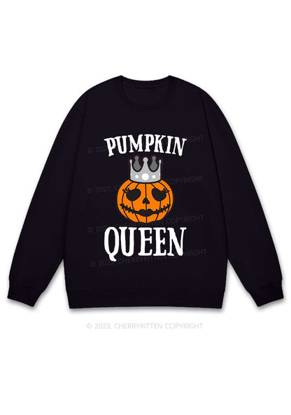 Pumpkin Queen Halloween Y2K Sweatshirt Cherrykitten