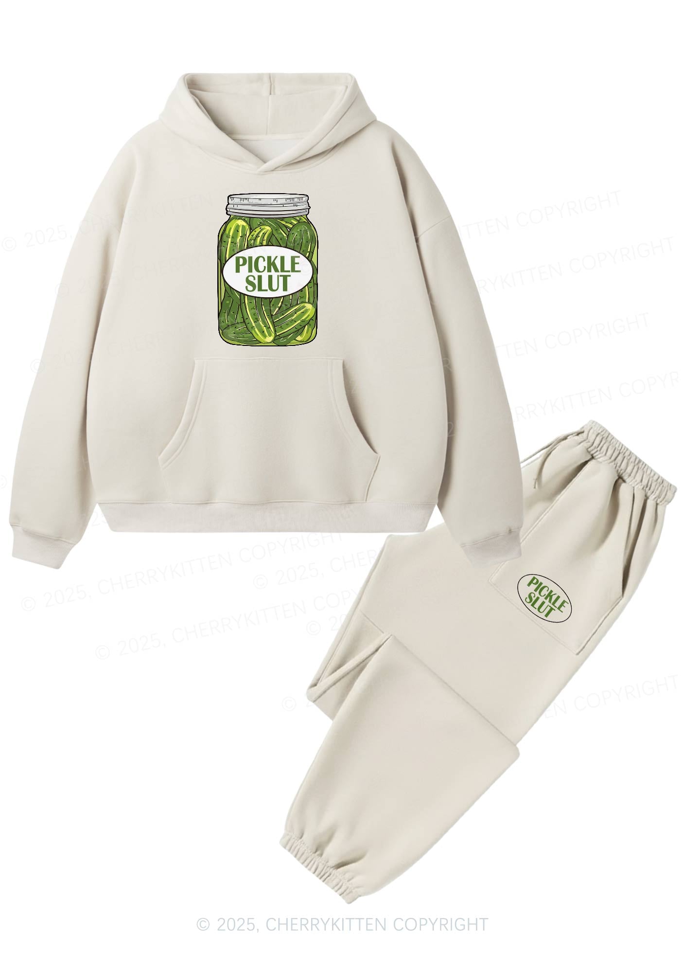 Pickle Slxt Y2K Fleece Hoodie Set Cherrykitten