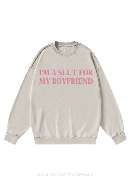 Slxt For My Girlfriend Y2K Washed Sweatshirts Cherrykitten