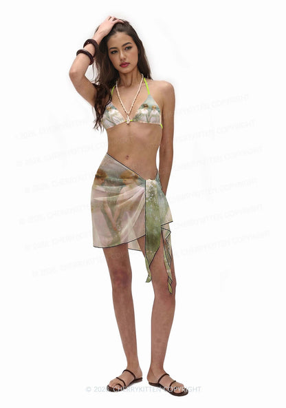 Lesbian Fairy Pride Y2K Print Bikini Set Cherrykitten