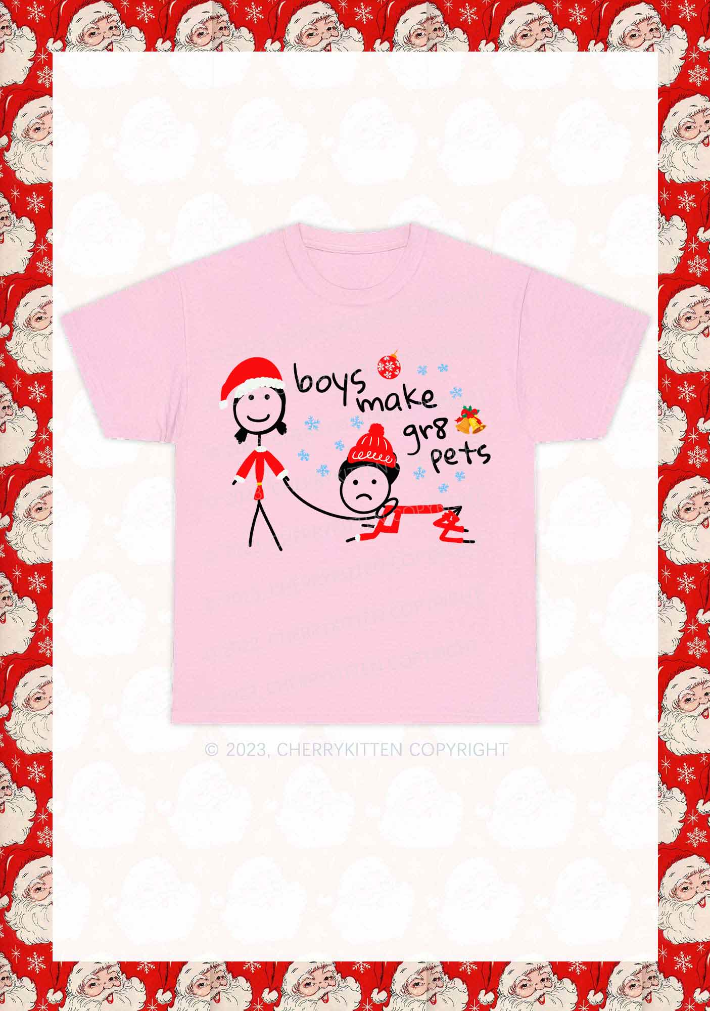 Boys Make Gr8 Pets Christmas Y2K Chunky Shirt Cherrykitten