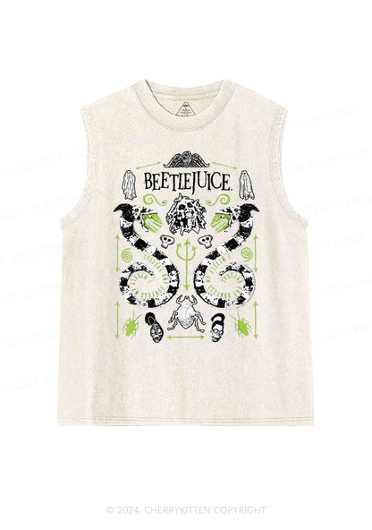Halloween Green Mouth Snake Y2K Washed Tank Cherrykitten