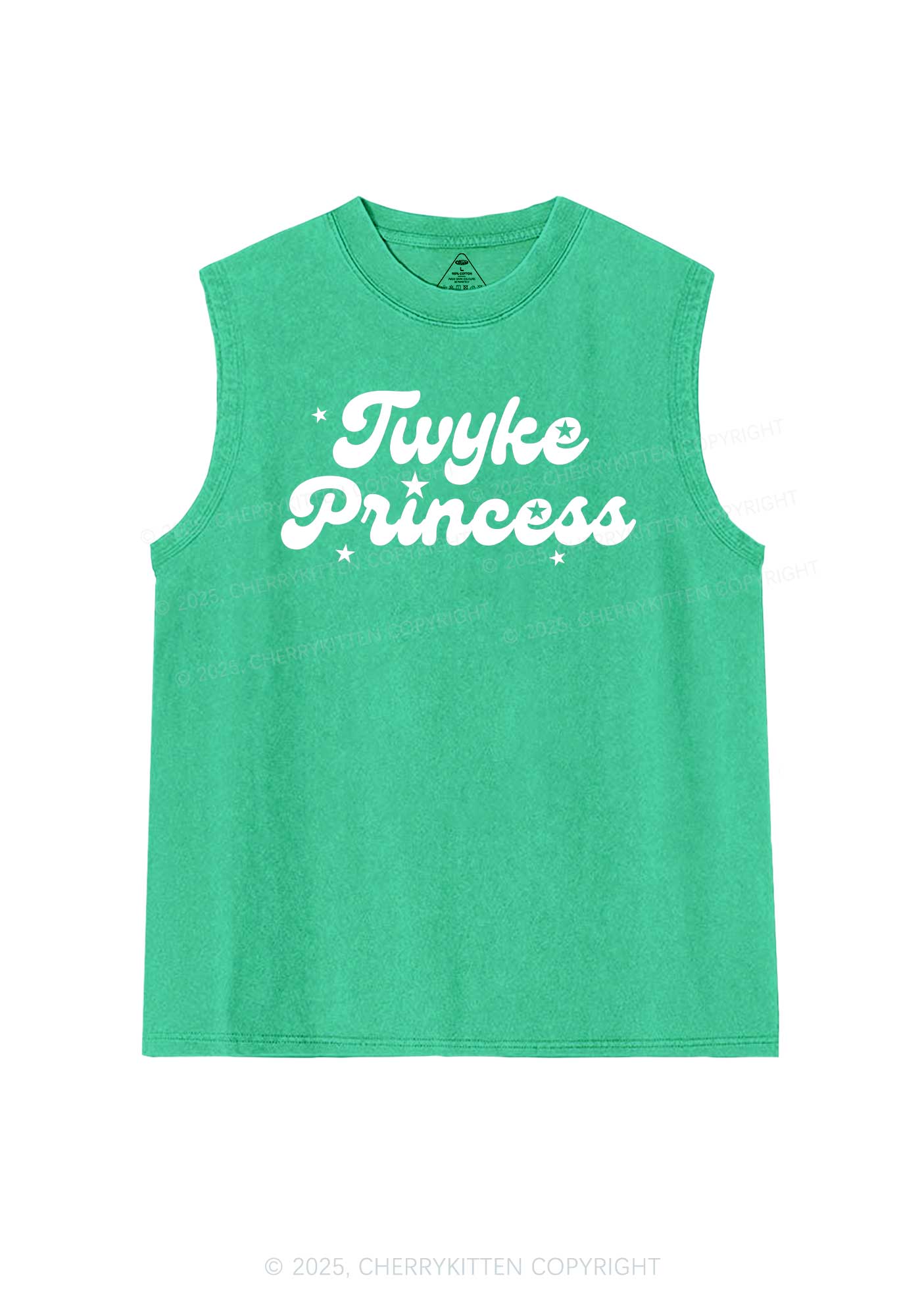 Twyke Princess Pride Y2K Washed Muscle Tank Cherrykitten