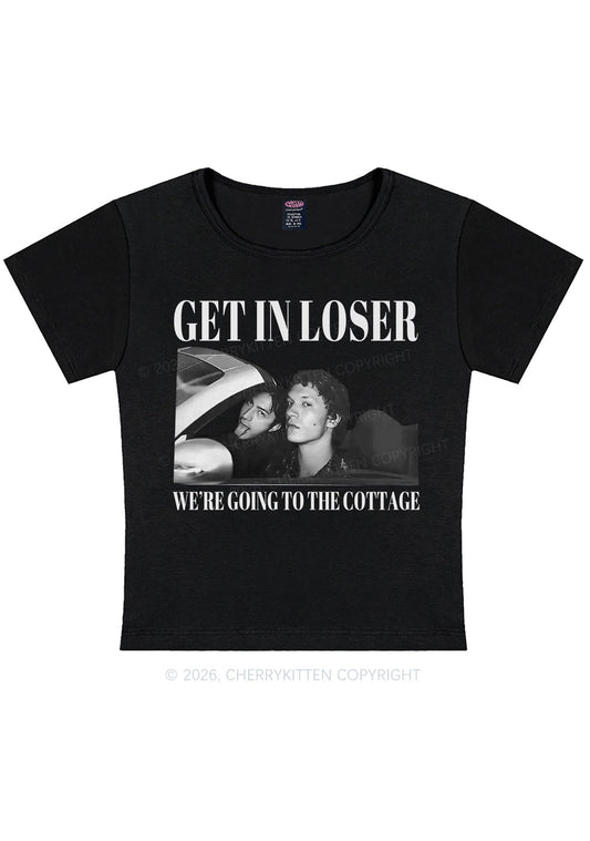 Get In Loser HR Y2K Baby Tee Cherrykitten
