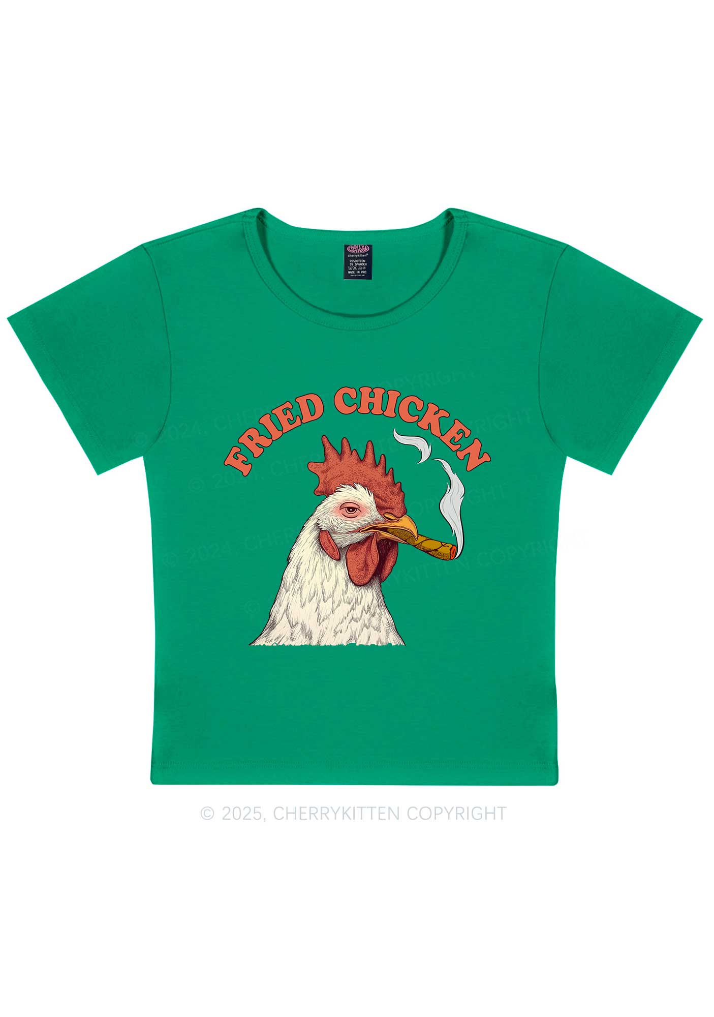 Fried Chicken Y2K Baby Tee Cherrykitten