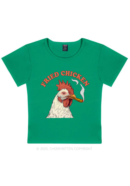 Fried Chicken Y2K Baby Tee Cherrykitten