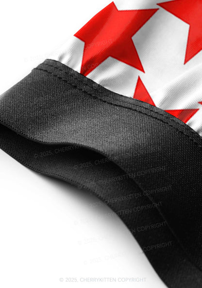 Hyper Red Stars Valentine's Day Y2K Print Couples Boxer Thong Set Cherrykitten