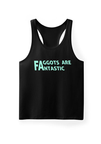 Faggots Are Fantastic Pride Y2K Men Racerback Tank Top Cherrykitten
