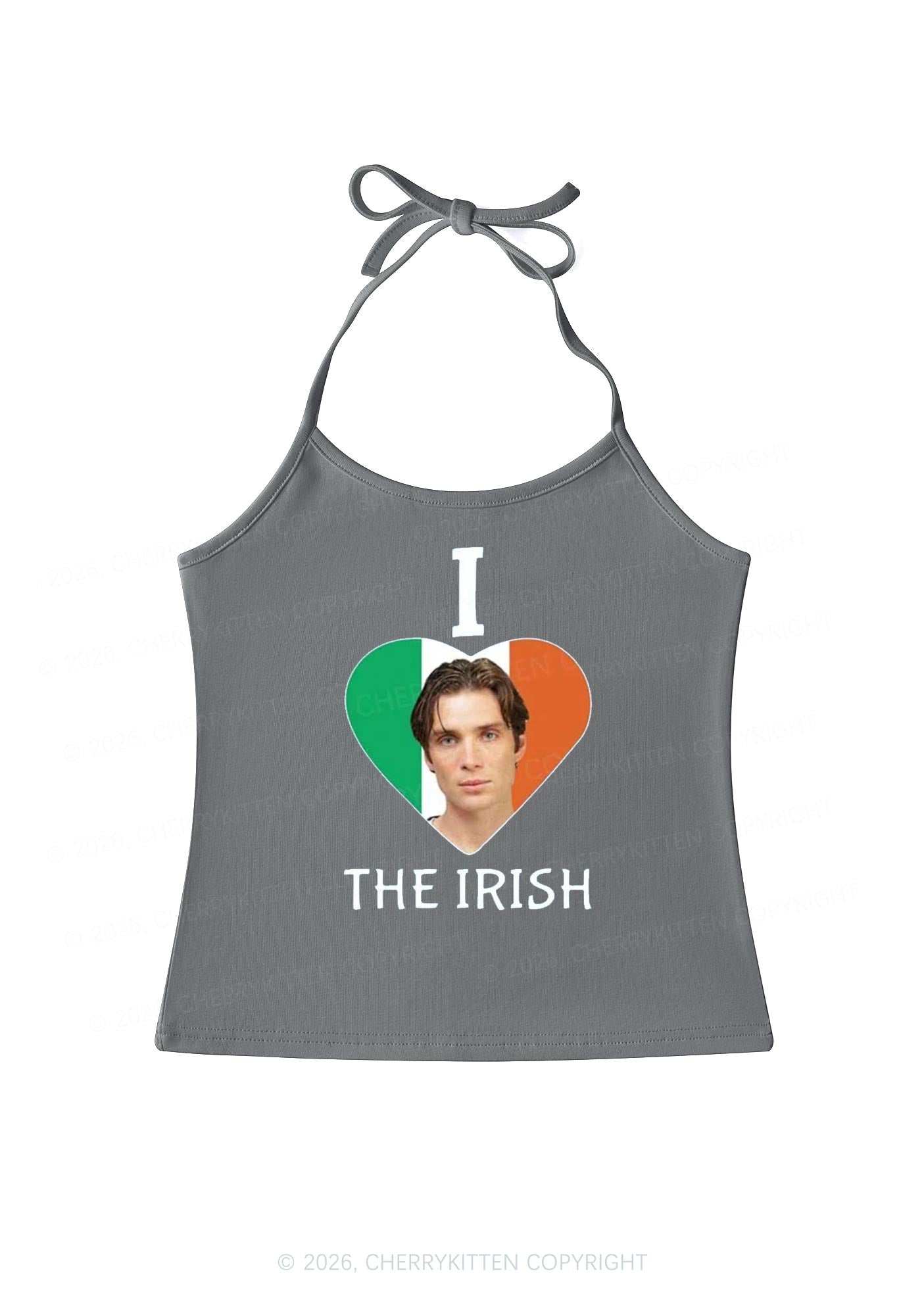 I Love The Irish Custom Photo St Patricks Y2K Halter Neck Cami Cherrykitten