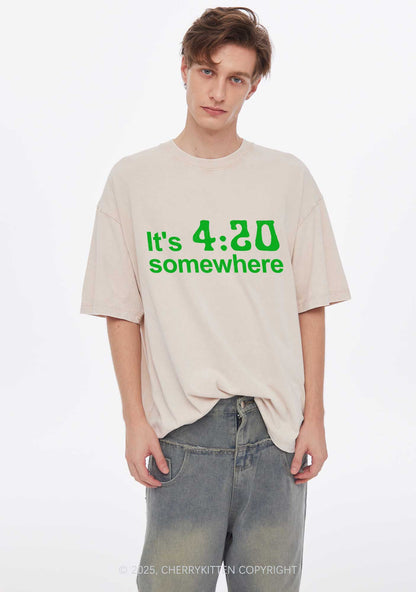 Its Four Twenty Somewhere Y2K Shirts Washed Tee Cherrykitten