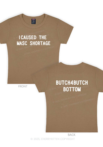Masc Shortage Two Sides Pride Y2K Baby Tee Cherrykitten