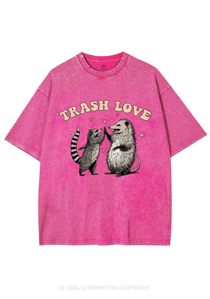 Trash Love Y2K Valentine's Day Washed Tee Cherrykitten