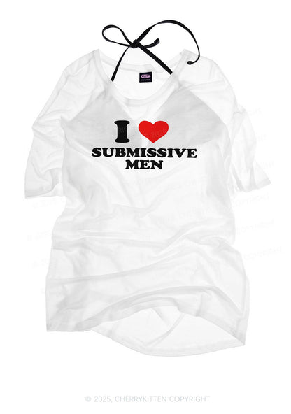 I Love S Men Y2K Sheer Boyfriend Tee Cherrykitten
