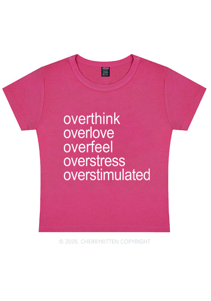 Overstimulated Slogan Y2K Baby Tee Cherrykitten