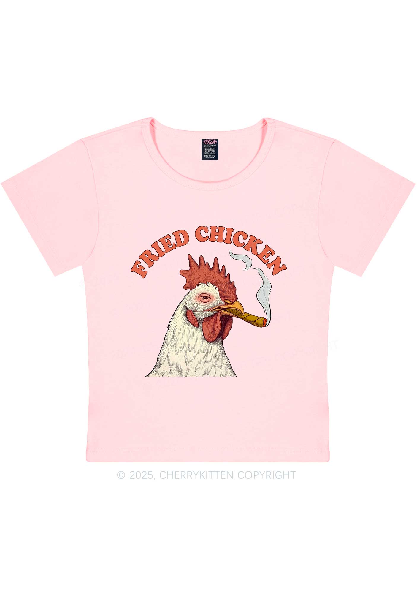 Fried Chicken Y2K Baby Tee Cherrykitten