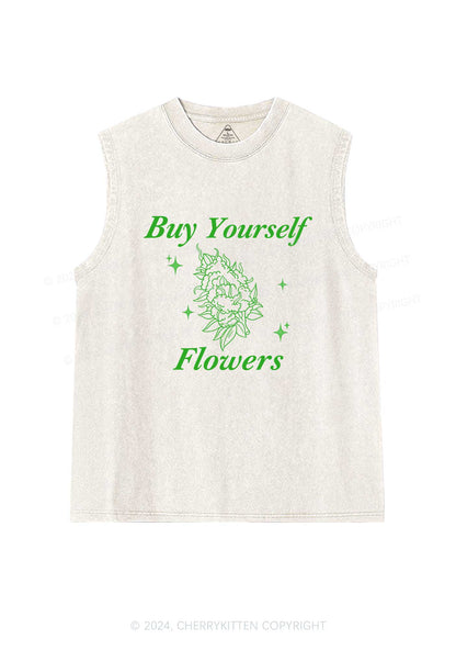Buy Yourself Flowers Y2K Washed Tank Cherrykitten