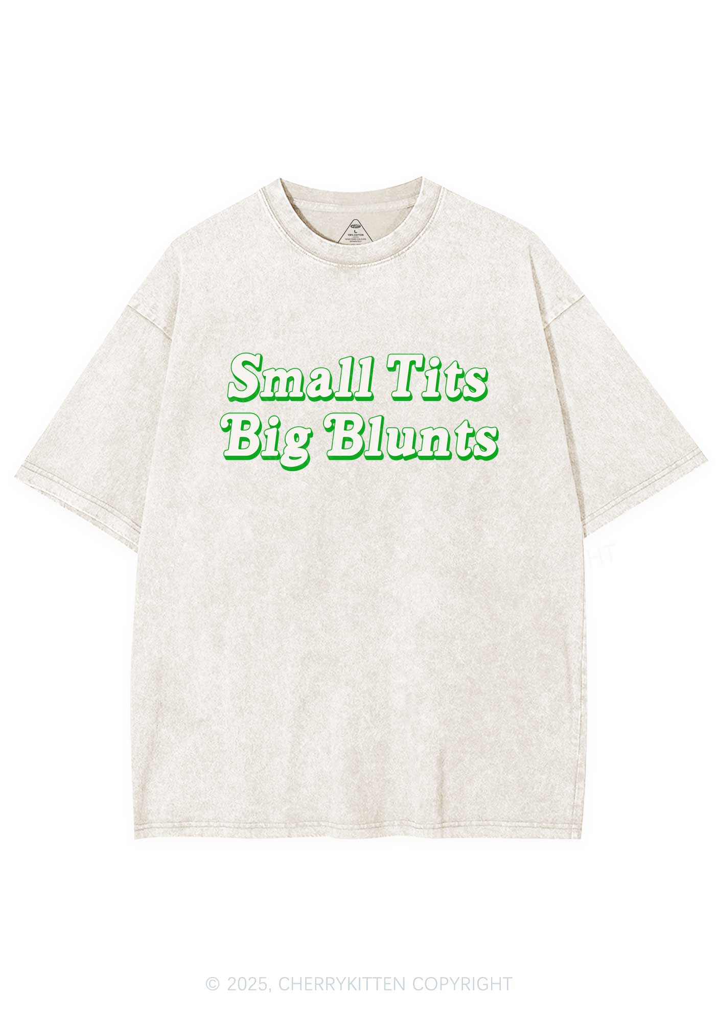 Small Txts Big Blunts Y2K Shirts Washed Tee Cherrykitten