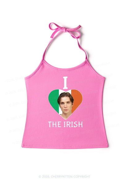 I Love The Irish Custom Photo St Patricks Y2K Halter Neck Cami Cherrykitten
