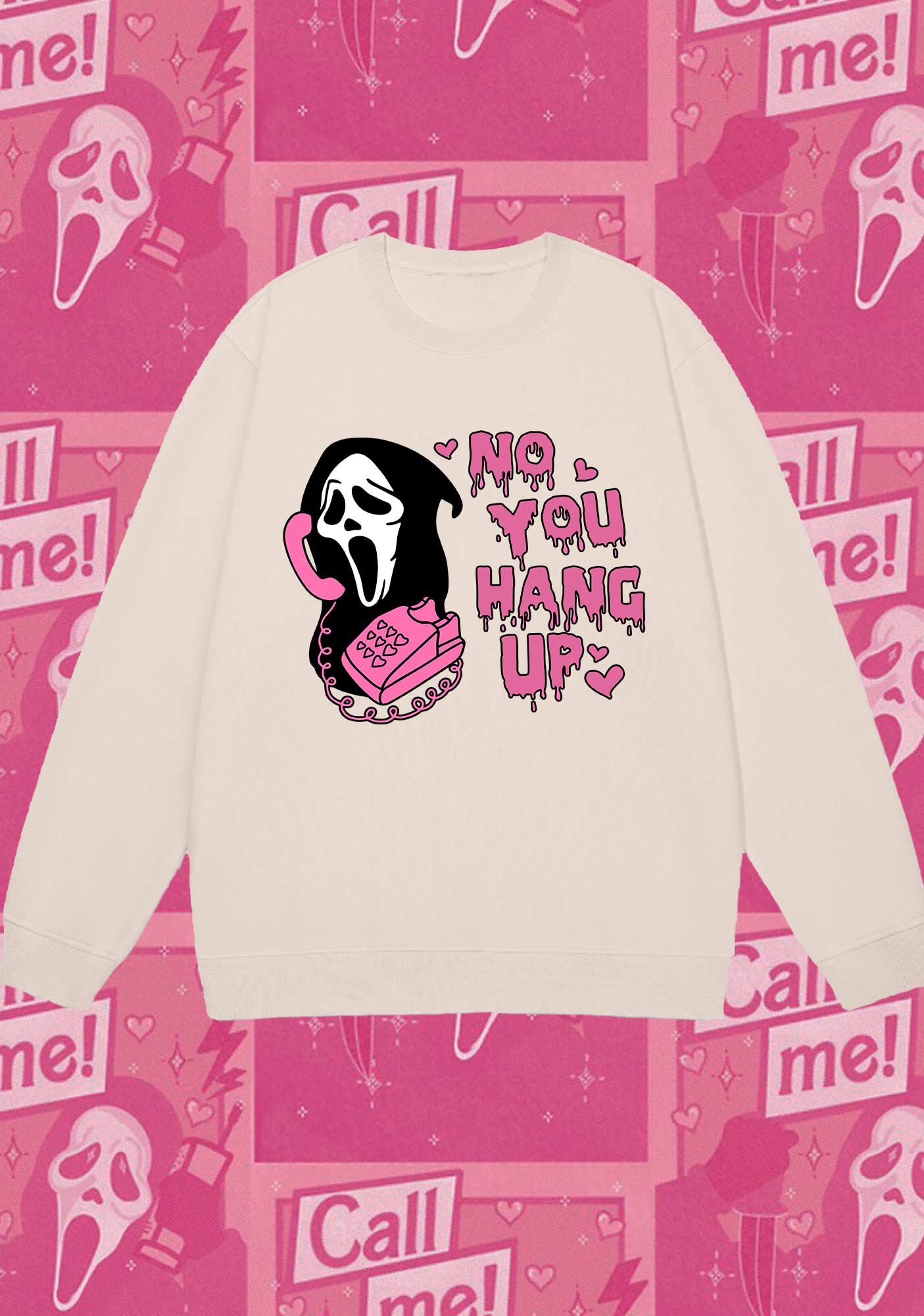 Halloween No You Hang Up Y2K Sweatshirt