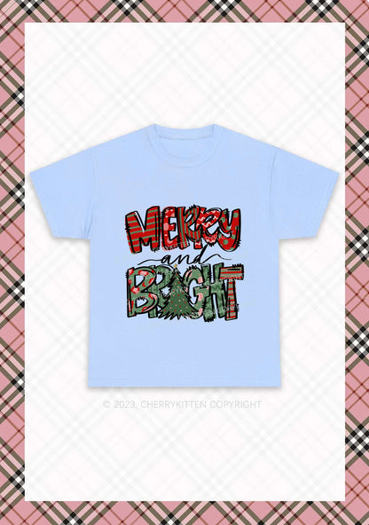 Merry And Bright Christmas Chunky Shirt Cherrykitten