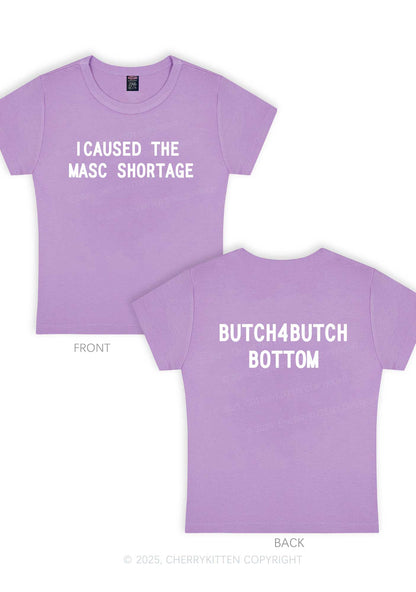 Masc Shortage Two Sides Pride Y2K Baby Tee Cherrykitten