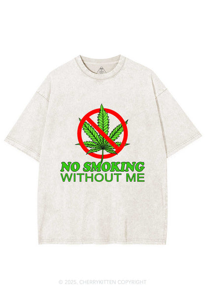 No Smoking Without Me Y2K Shirts Washed Tee Cherrykitten