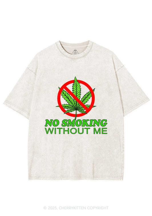 No Smoking Without Me Y2K Shirts Washed Tee Cherrykitten