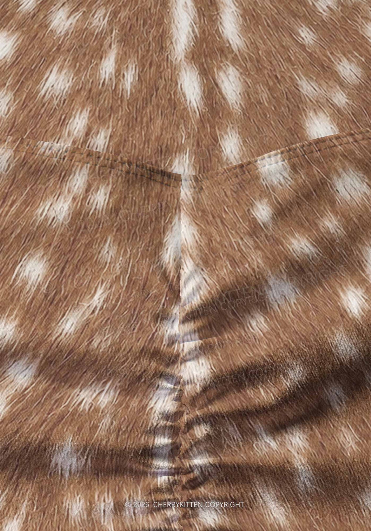 Brown Deer Dots Y2K Print Gym Shorts Cherrykitten