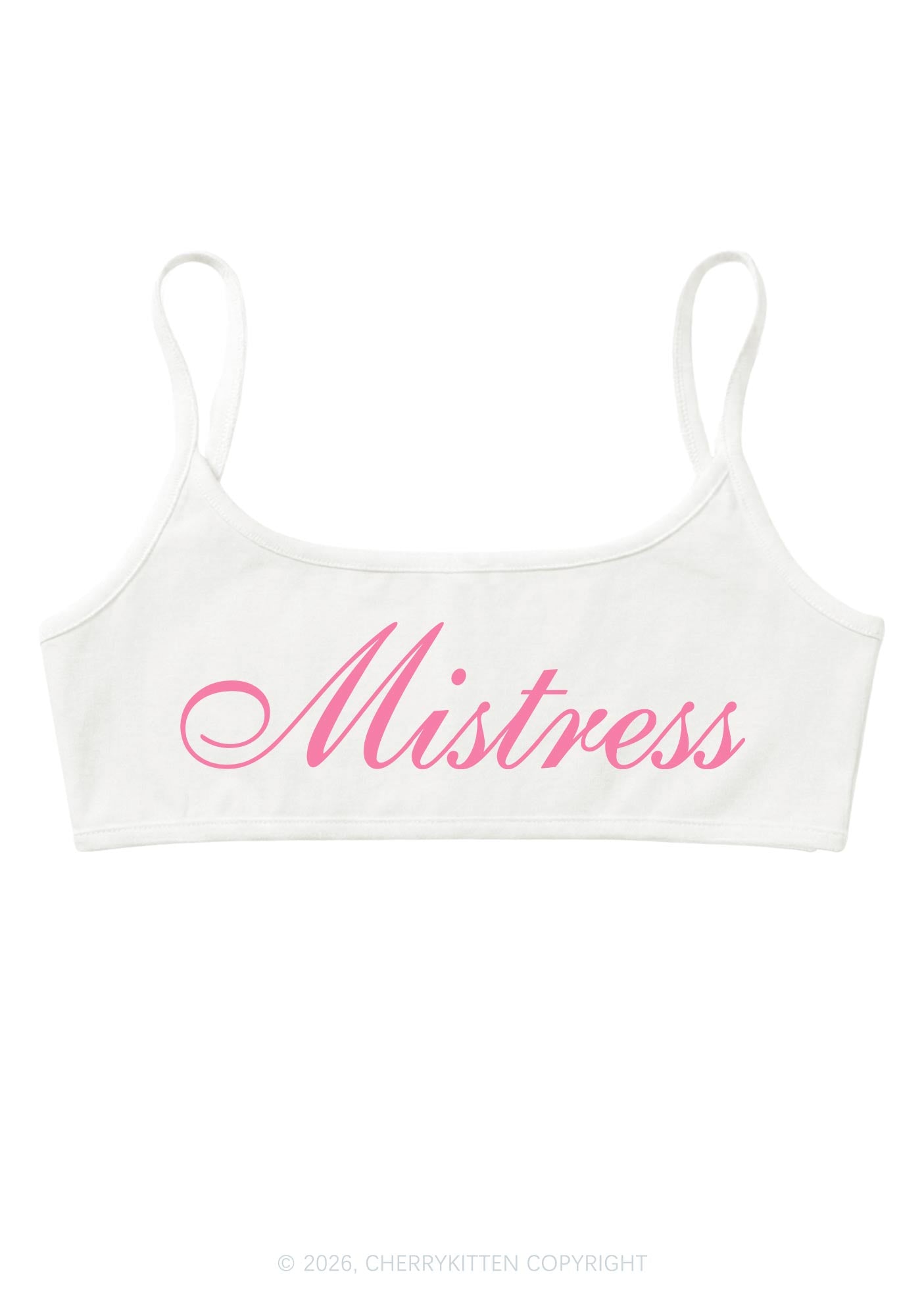 Mistress Y2K Super Crop Cami Cherrykitten