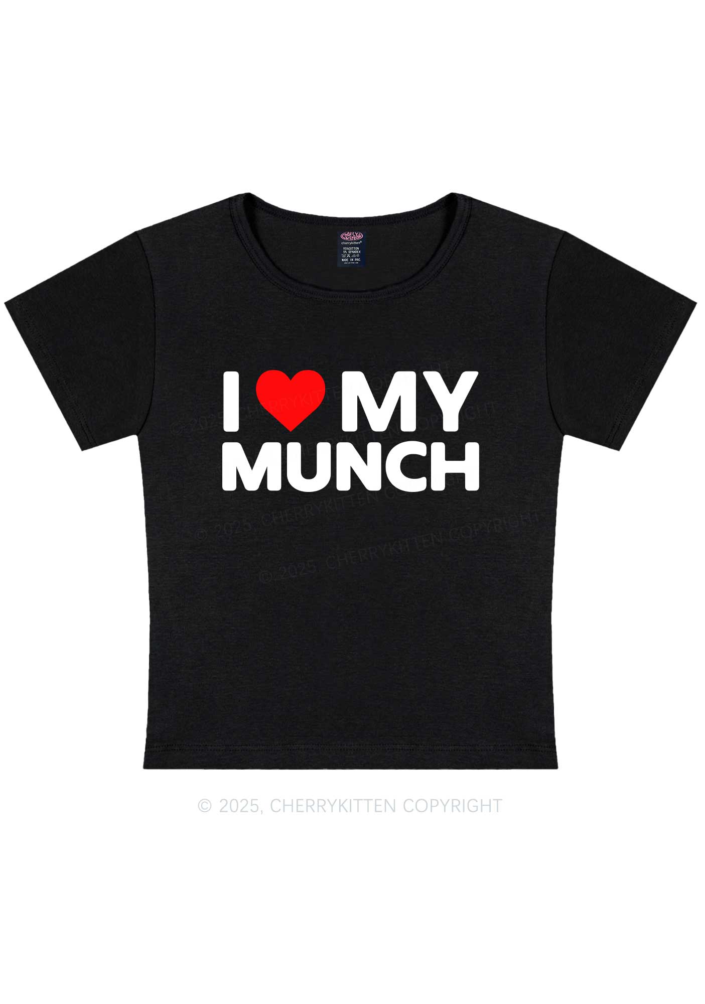 I Love My Munch Y2K Baby Tee Cherrykitten