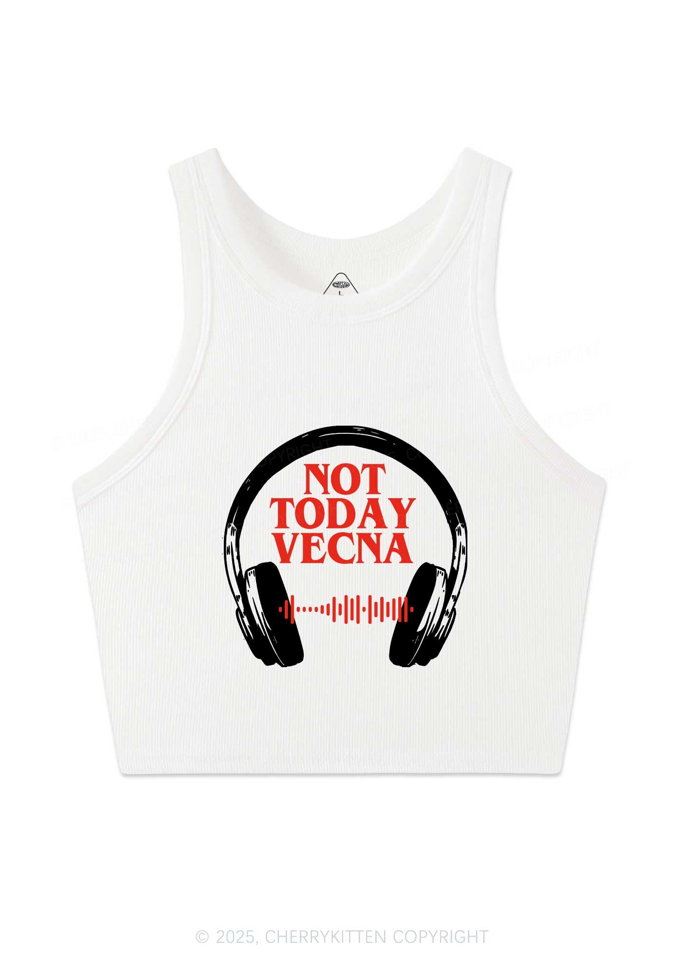 Custom Spotify Code Not Today Y2K Crop Tank Top Cherrykitten