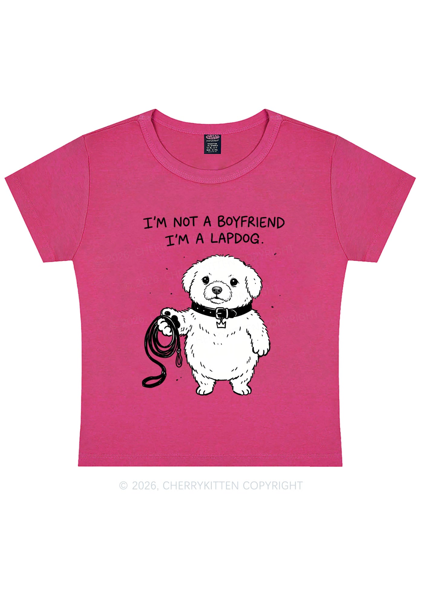Im A Lapdog Y2K Baby Tee Cherrykitten