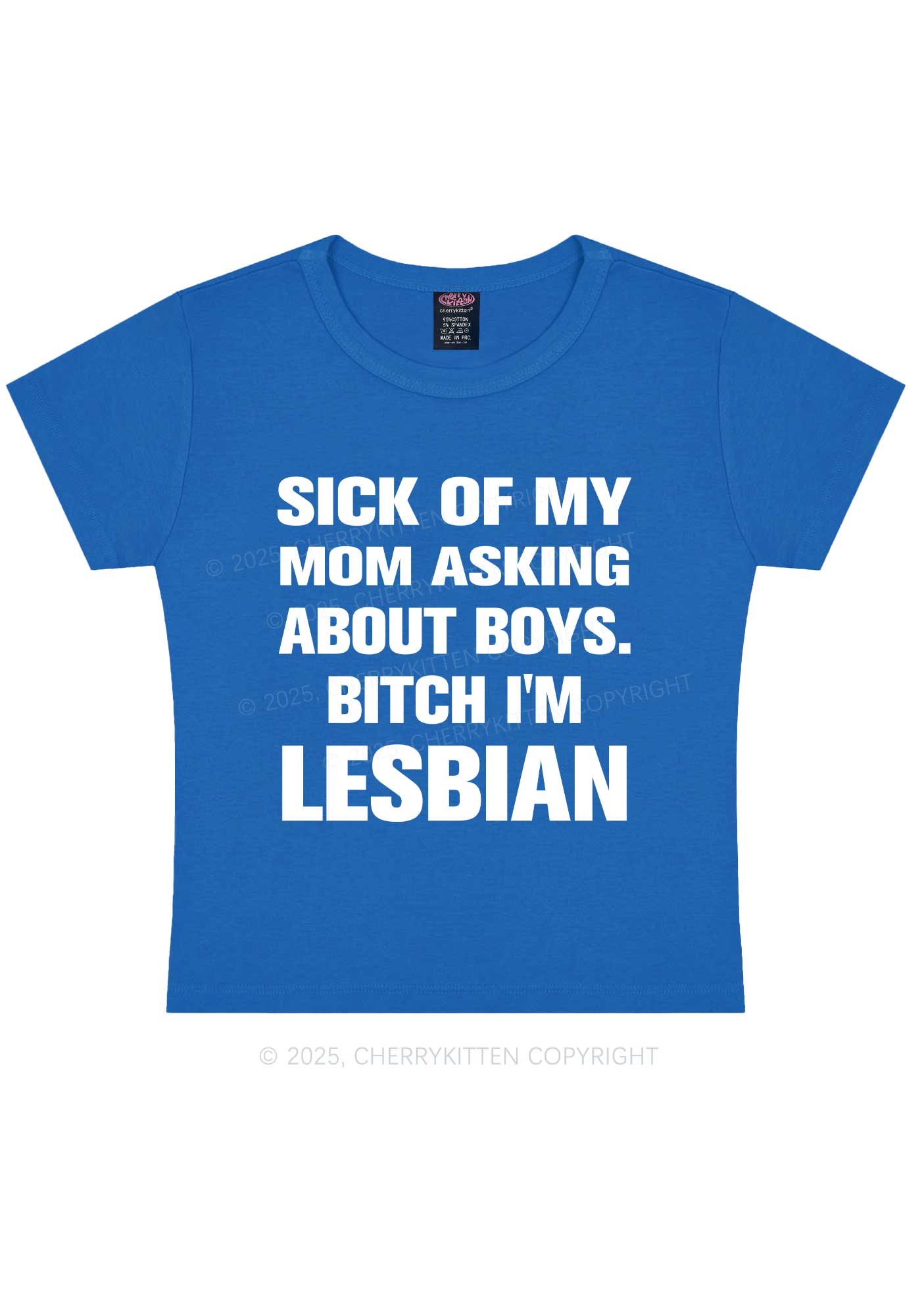 Bxxch Im Lesbian Pride Y2K Baby Tee Cherrykitten