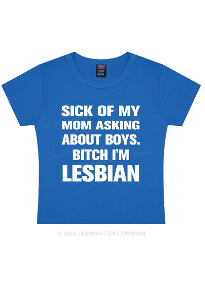 Bxxch Im Lesbian Pride Y2K Baby Tee Cherrykitten