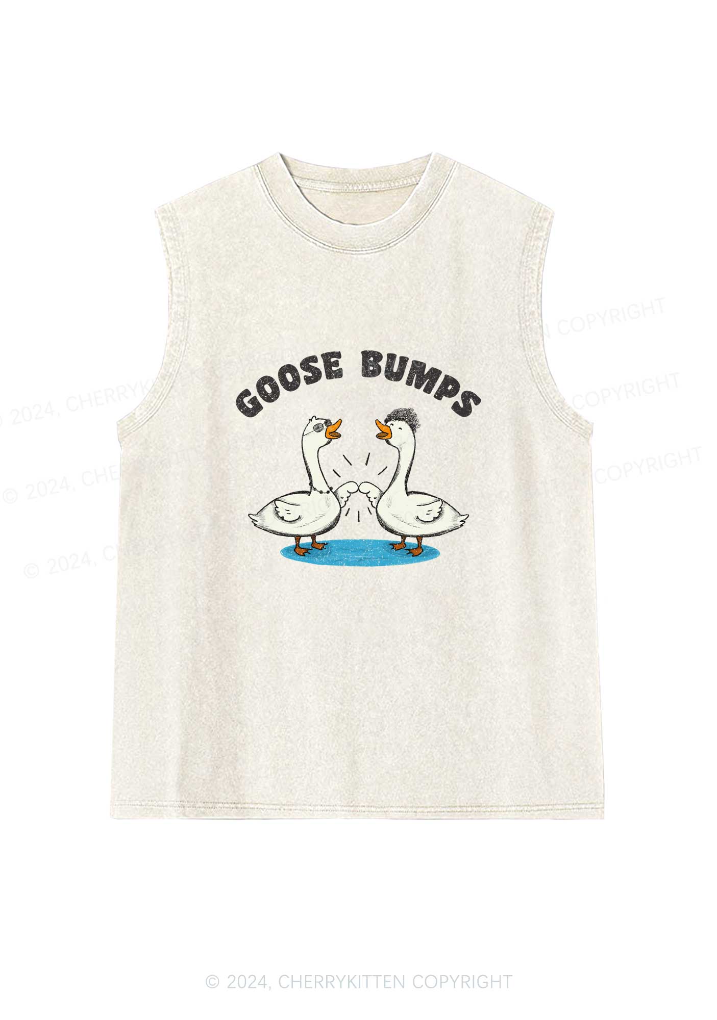 Goosebumps Duck Y2K Washed Tank Cherrykitten