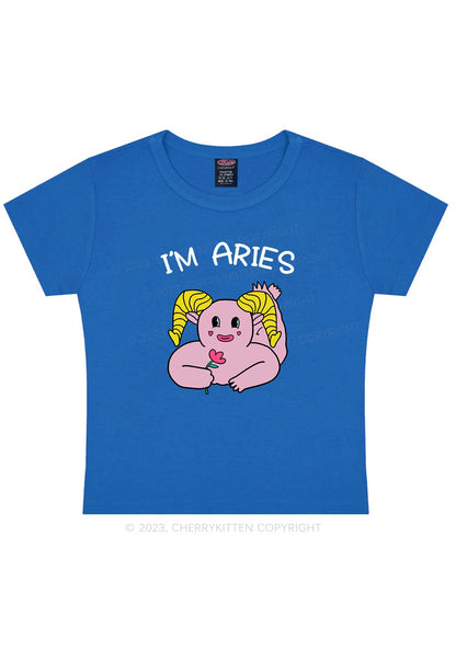 I'm Aries Y2K Baby Tee Cherrykitten