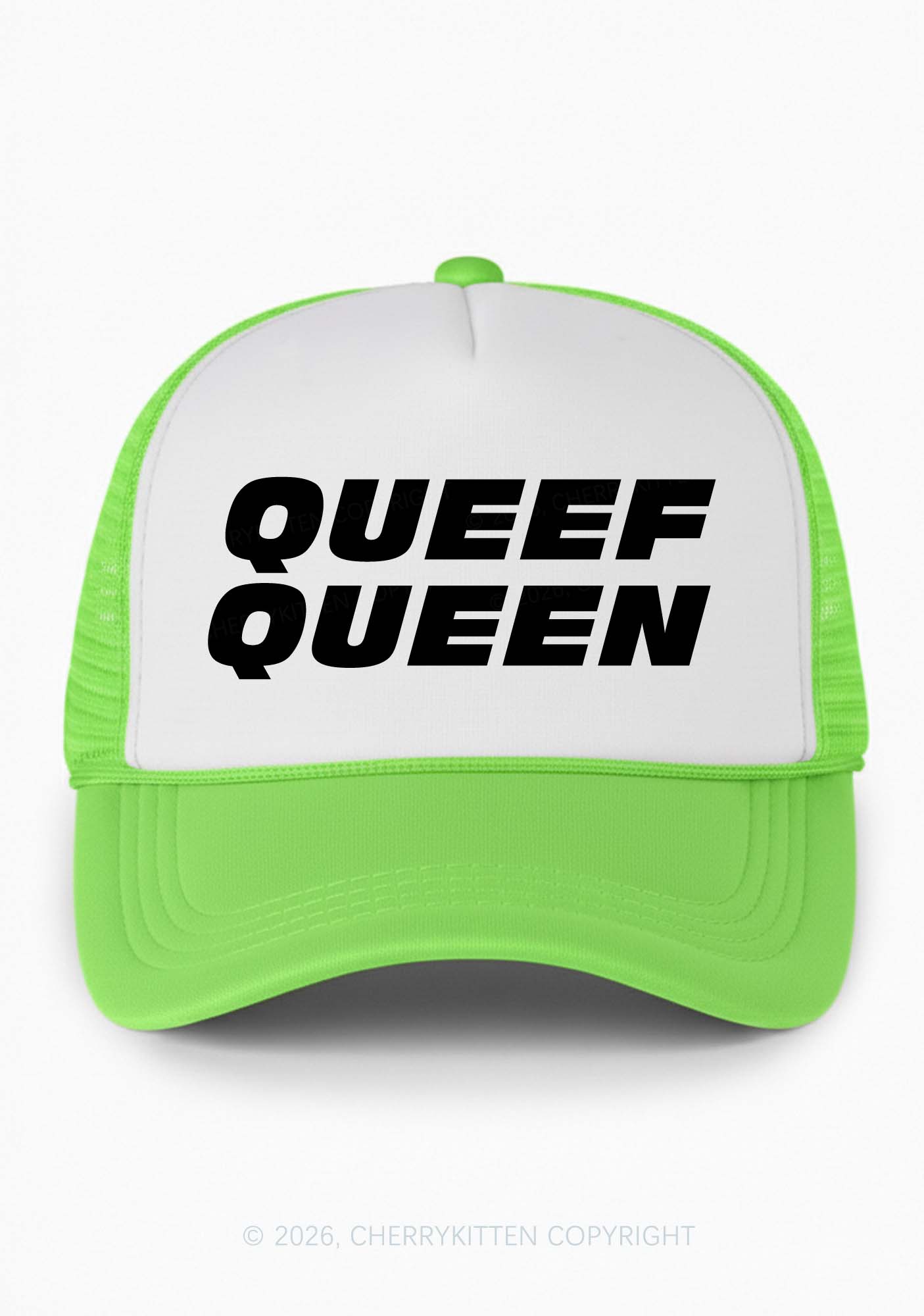 Queef Queen Y2K Colorblock Trucker Hat Cherrykitten