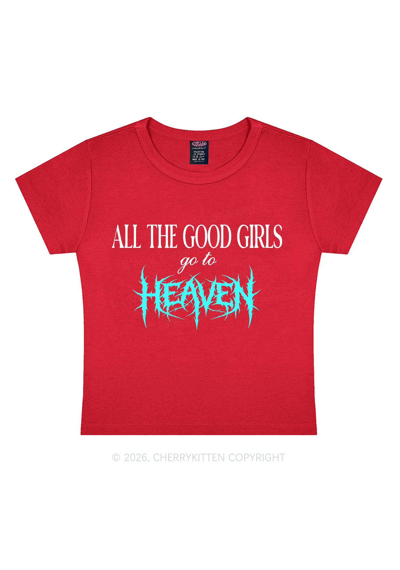 Good Girls Go To Heaven Y2K Baby Tee Cherrykitten