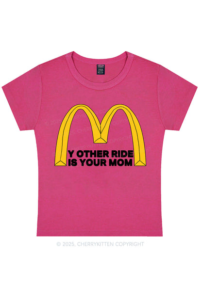Ride Your Mom Y2K Baby Tee Cherrykitten